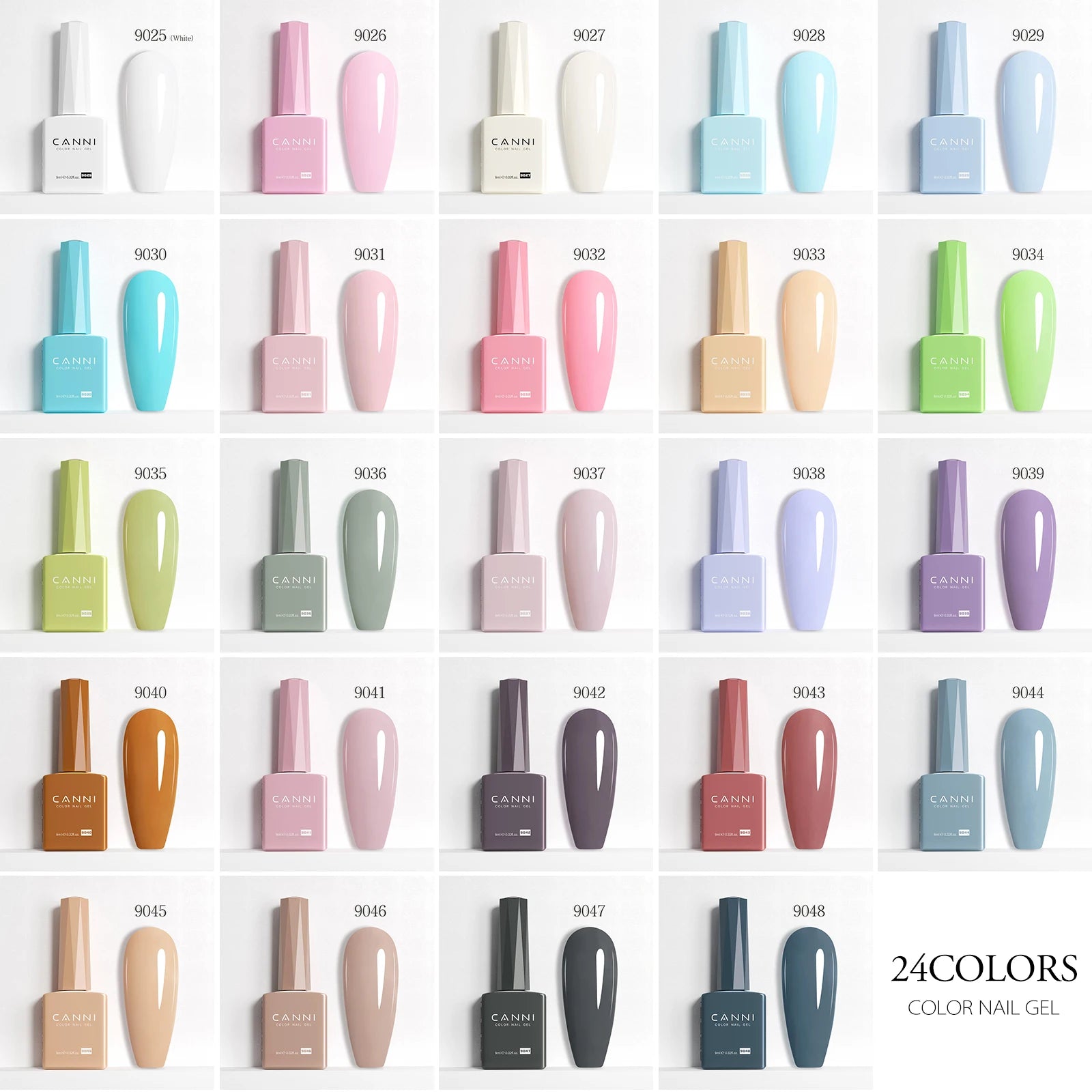 CC8 CANNI Nail Gel Polish HEMA FREE Summer Nails Beautiful Semi Permanent Soak Off UV LED Smoothy Texture Nail Art Manicure 9ml