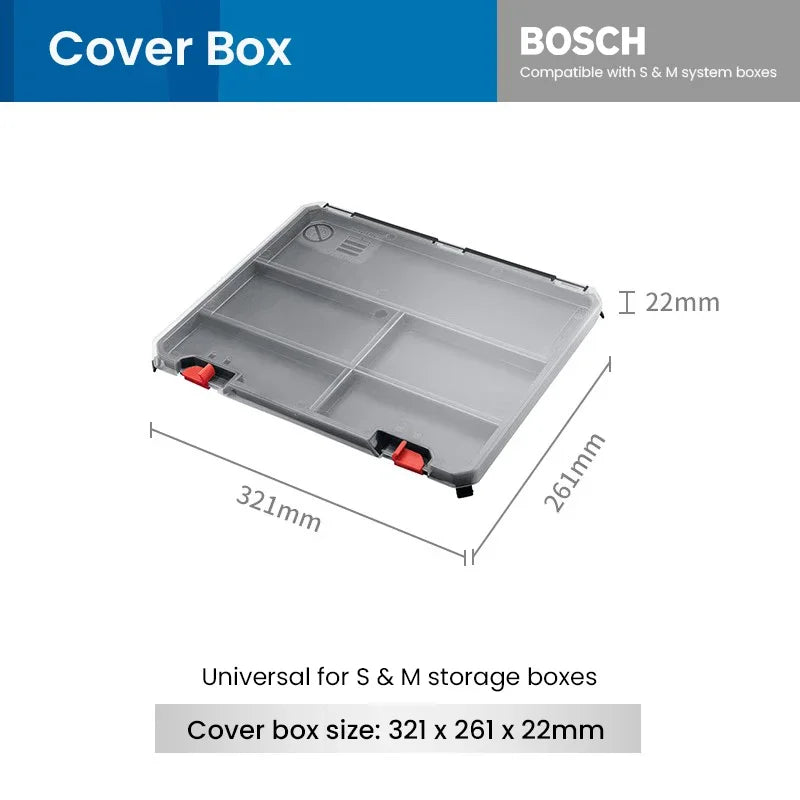 Bosch System Box Stackable Toolbox Multifunctional Stackable Tool Case Set S and M Carrying Case System Storage Box