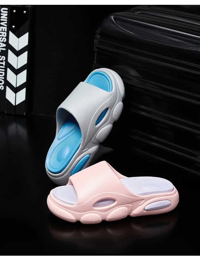 EVA Men's Summer Sandals Fashion Soft Cloud House Platform Slides Unisex Outdoor Non-slip Beach Shoes Men Bathroom Slippers