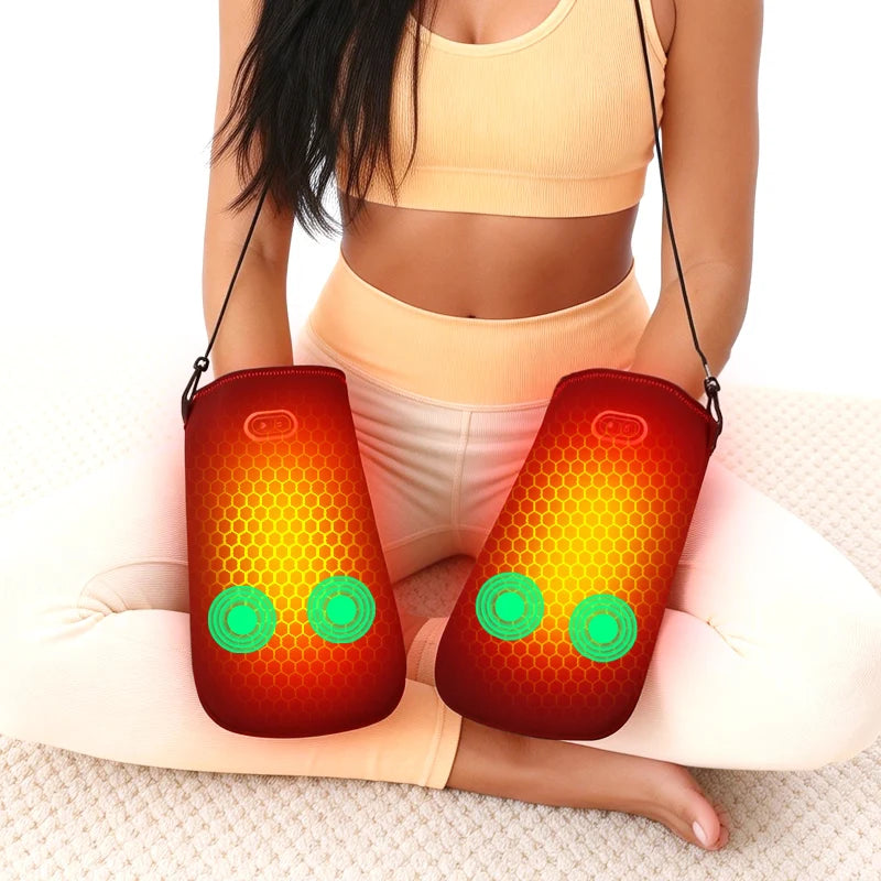 Electric Heating Hand Muff Vibration Massager Hot Compress Relieves Pain Discomfort Overuse Injury USB Port Family Use Hand Care