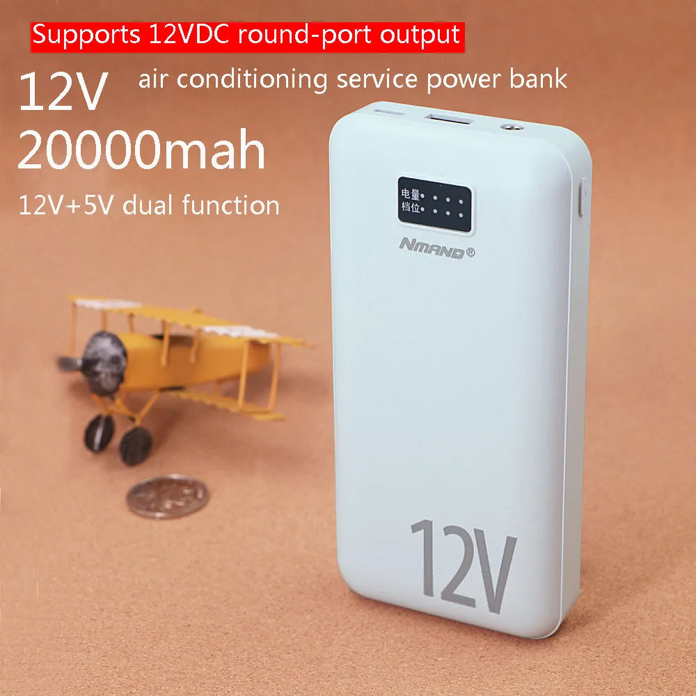 Power Bank 20000mah 12V DC Output Portable Battery External Charging Variable Speed Charger For iPhone Air Conditioned Clothing