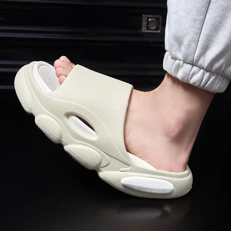 EVA Men's Summer Sandals Fashion Soft Cloud House Platform Slides Unisex Outdoor Non-slip Beach Shoes Men Bathroom Slippers