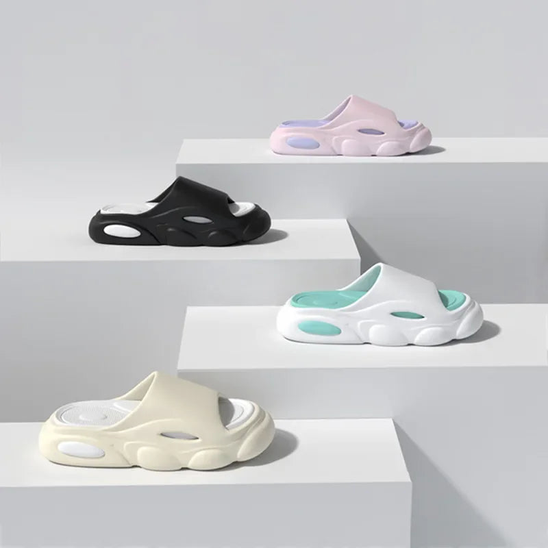 EVA Men's Summer Sandals Fashion Soft Cloud House Platform Slides Unisex Outdoor Non-slip Beach Shoes Men Bathroom Slippers