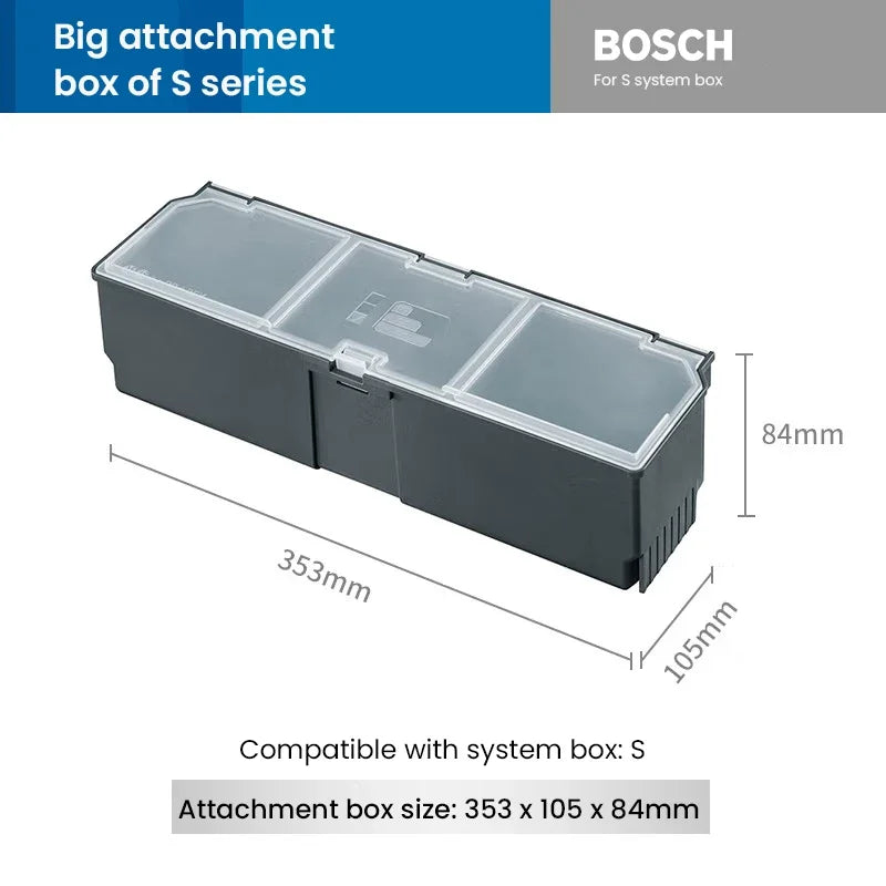 Bosch System Box Stackable Toolbox Multifunctional Stackable Tool Case Set S and M Carrying Case System Storage Box