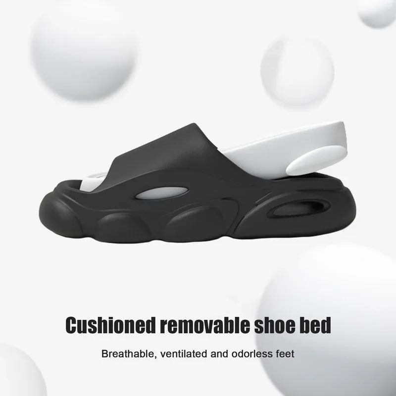 EVA Men's Summer Sandals Fashion Soft Cloud House Platform Slides Unisex Outdoor Non-slip Beach Shoes Men Bathroom Slippers