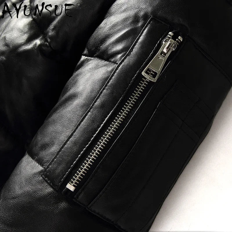 Men Jacket 2025 Men's Clothing Autumn Winter Down Jacket 5XL Real Sheepskin Clothes Thick Coat Male Ropa Hombre LXR384